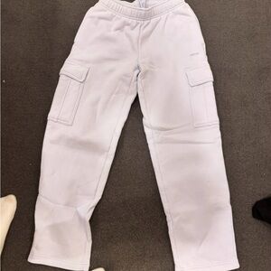 Aritzia light blue cargo sweatpants